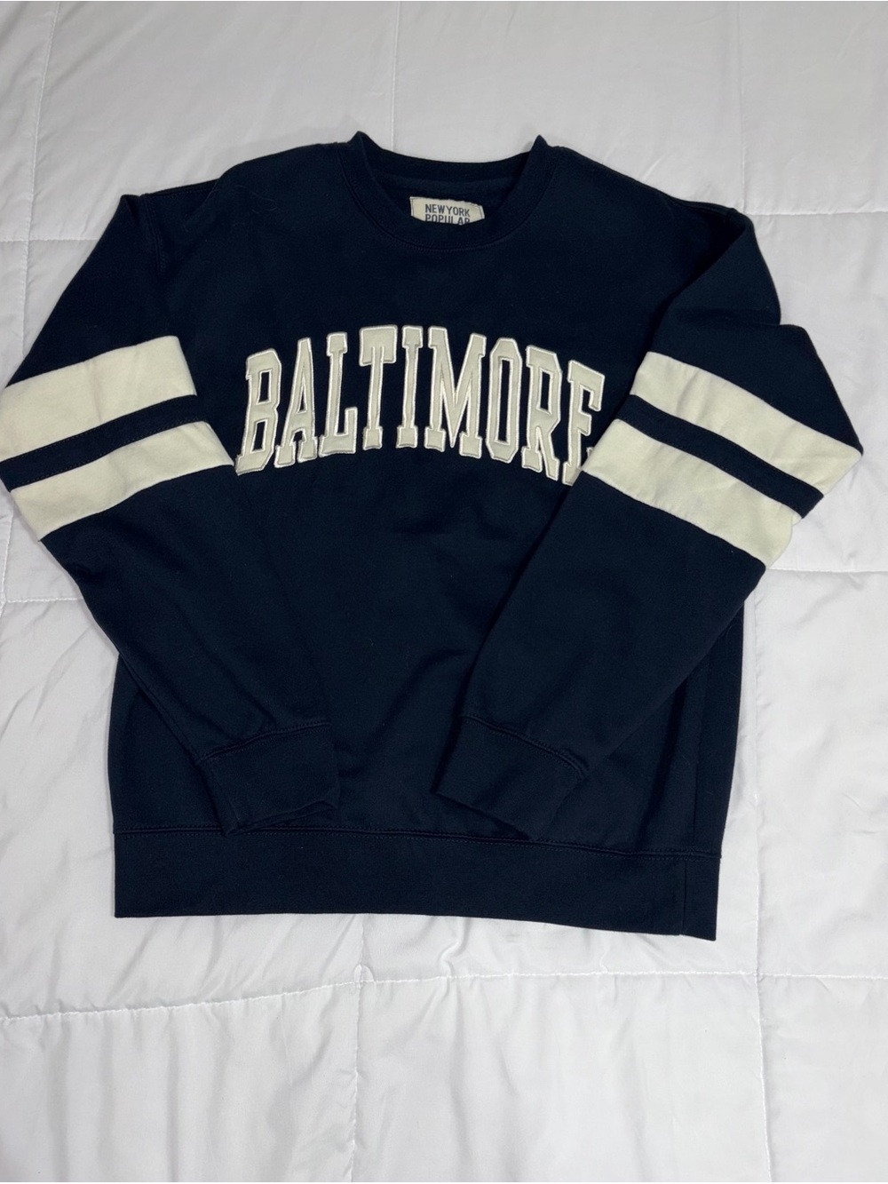 Baltimore Graphic Crewneck Sweatshirt - Black/White